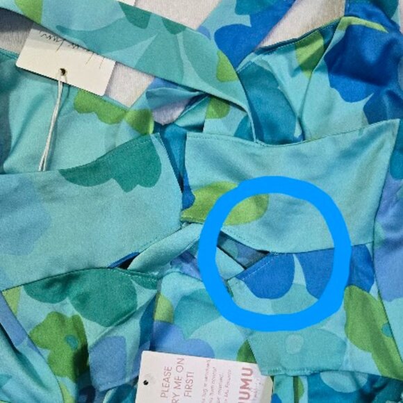 NWT Show Me Your Mumu Mina Midi Dress in Blue Piccadilly Floral Size S - Picture 10 of 11